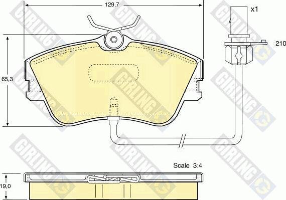 Girling 6113671 - Гальмівні колодки, дискові гальма autozip.com.ua