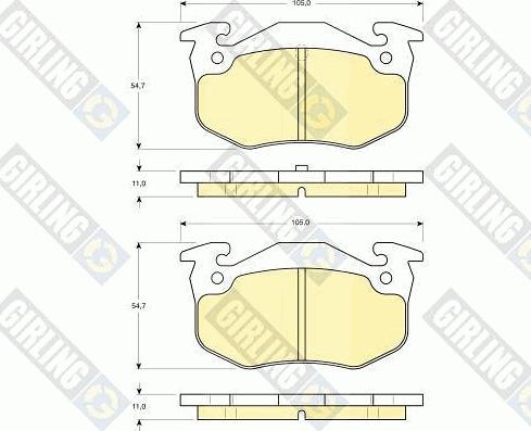 Girling 6113053 - Гальмівні колодки, дискові гальма autozip.com.ua