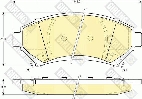 Girling 6113089 - Гальмівні колодки, дискові гальма autozip.com.ua