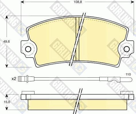 Girling 6113033 - Гальмівні колодки, дискові гальма autozip.com.ua