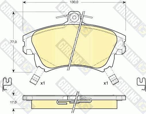 Girling 6113131 - Гальмівні колодки, дискові гальма autozip.com.ua