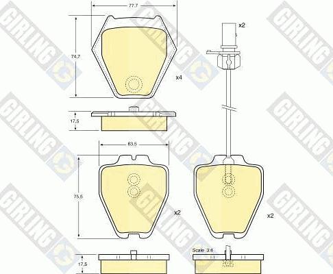 Girling 6113811 - Гальмівні колодки, дискові гальма autozip.com.ua