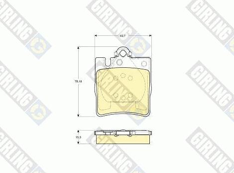 Girling 6113342 - Гальмівні колодки, дискові гальма autozip.com.ua