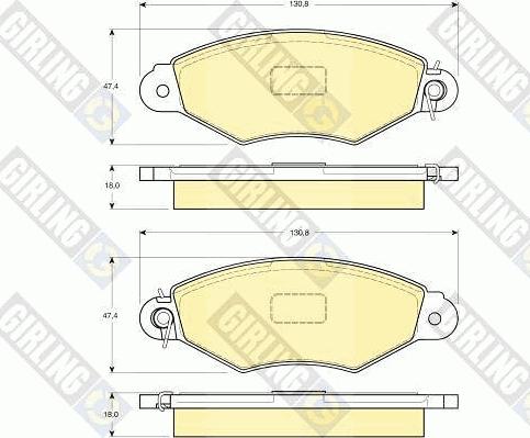 Girling 6113213 - Гальмівні колодки, дискові гальма autozip.com.ua