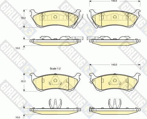 Girling 6113795 - Гальмівні колодки, дискові гальма autozip.com.ua