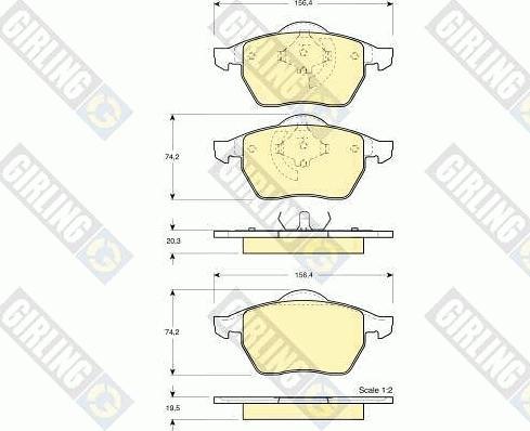 Girling 6113762 - Гальмівні колодки, дискові гальма autozip.com.ua