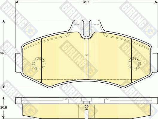 Girling 6113734 - Гальмівні колодки, дискові гальма autozip.com.ua