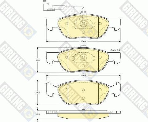 Girling 6112902 - Гальмівні колодки, дискові гальма autozip.com.ua