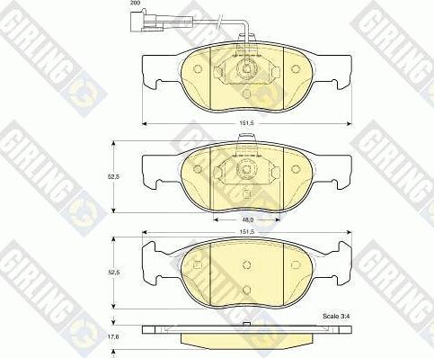 Girling 6112912 - Гальмівні колодки, дискові гальма autozip.com.ua