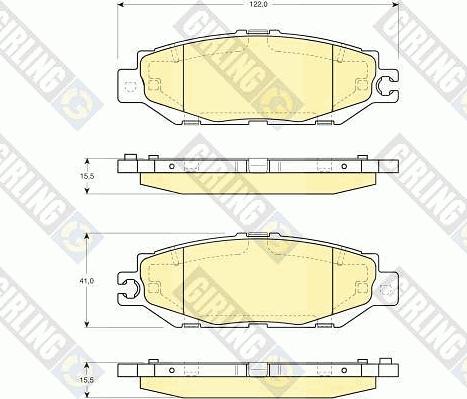 Girling 6112409 - Гальмівні колодки, дискові гальма autozip.com.ua