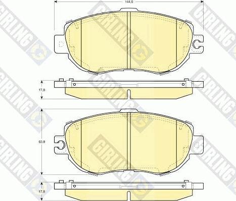 Girling 6112419 - Гальмівні колодки, дискові гальма autozip.com.ua