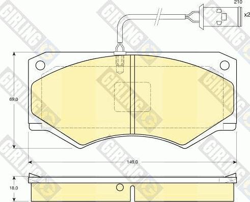 Girling 6112489 - Гальмівні колодки, дискові гальма autozip.com.ua