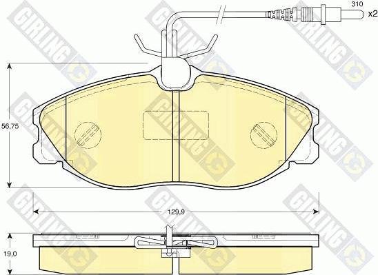 Girling 6112591 - Гальмівні колодки, дискові гальма autozip.com.ua