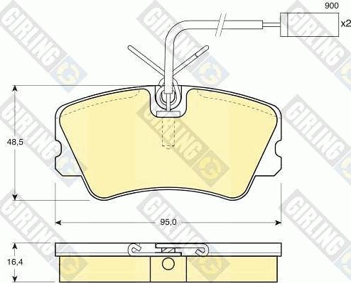 Girling 6112511 - Гальмівні колодки, дискові гальма autozip.com.ua