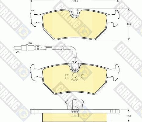 Girling 6112582 - Гальмівні колодки, дискові гальма autozip.com.ua