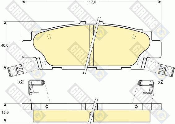 Girling 6112579 - Гальмівні колодки, дискові гальма autozip.com.ua