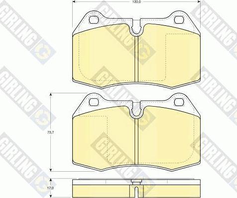 Girling 6112699 - Гальмівні колодки, дискові гальма autozip.com.ua