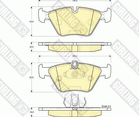 Girling 6112642 - Гальмівні колодки, дискові гальма autozip.com.ua