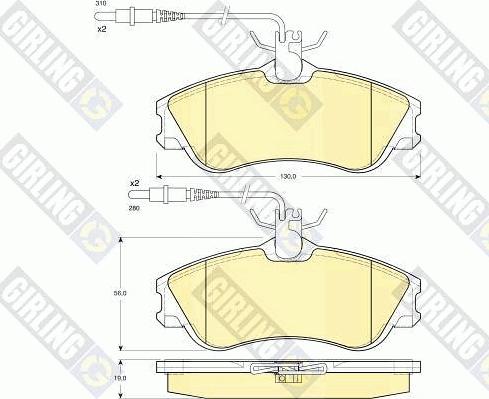 Girling 6112601 - Гальмівні колодки, дискові гальма autozip.com.ua