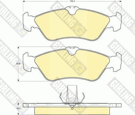 Girling 6112632 - Гальмівні колодки, дискові гальма autozip.com.ua