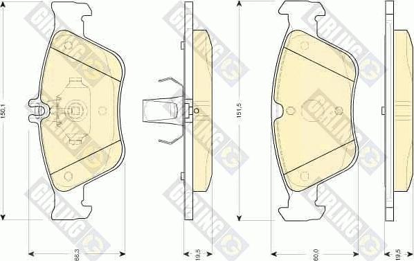 Girling 6112052 - Гальмівні колодки, дискові гальма autozip.com.ua