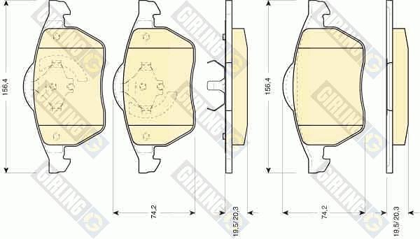 Girling 6112002 - Гальмівні колодки, дискові гальма autozip.com.ua