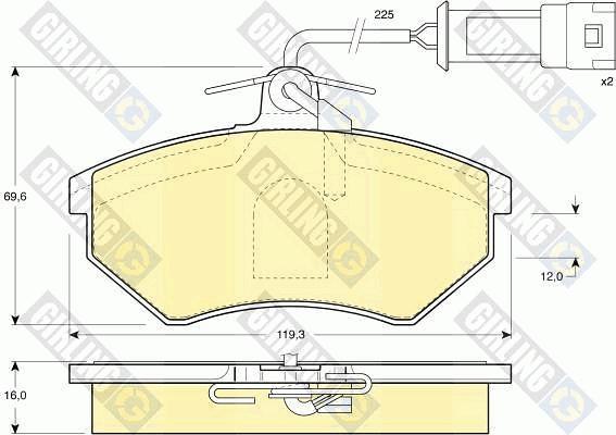 Girling 6112811 - Гальмівні колодки, дискові гальма autozip.com.ua