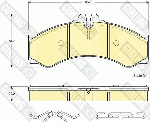 Girling 6112889 - Гальмівні колодки, дискові гальма autozip.com.ua