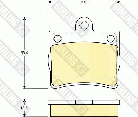 Girling 6112832 - Гальмівні колодки, дискові гальма autozip.com.ua