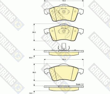 Girling 6112822 - Гальмівні колодки, дискові гальма autozip.com.ua