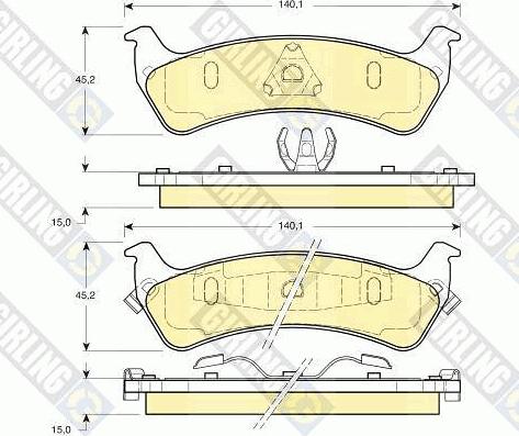 Girling 6112385 - Гальмівні колодки, дискові гальма autozip.com.ua