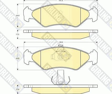 Girling 6112212 - Гальмівні колодки, дискові гальма autozip.com.ua