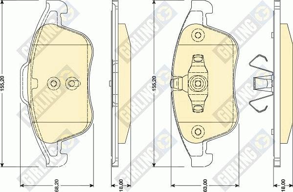 Girling 6117902 - Гальмівні колодки, дискові гальма autozip.com.ua