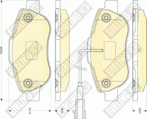 Girling 6117464 - Гальмівні колодки, дискові гальма autozip.com.ua