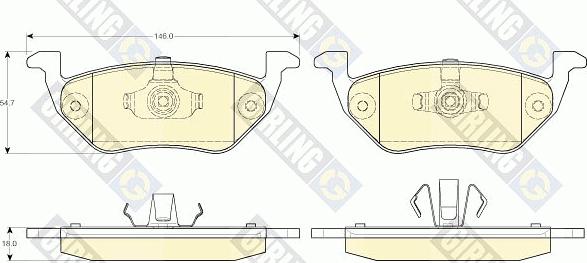 Girling 6117542 - Гальмівні колодки, дискові гальма autozip.com.ua