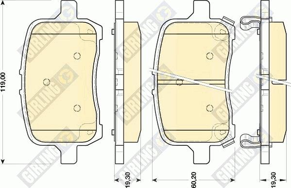 Girling 6117559 - Гальмівні колодки, дискові гальма autozip.com.ua