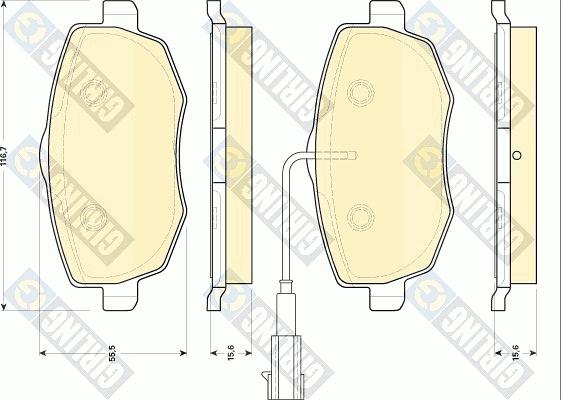 Girling 6117071 - Гальмівні колодки, дискові гальма autozip.com.ua