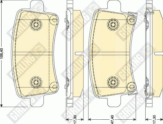 Girling 6117841 - Гальмівні колодки, дискові гальма autozip.com.ua