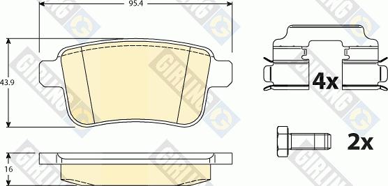 Girling 6117861 - Гальмівні колодки, дискові гальма autozip.com.ua