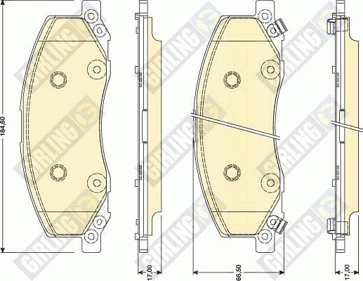 Girling 6117811 - Гальмівні колодки, дискові гальма autozip.com.ua