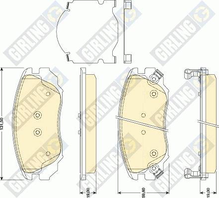 Girling 6117829 - Гальмівні колодки, дискові гальма autozip.com.ua