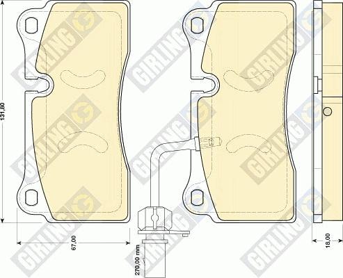 Girling 6117319 - Гальмівні колодки, дискові гальма autozip.com.ua