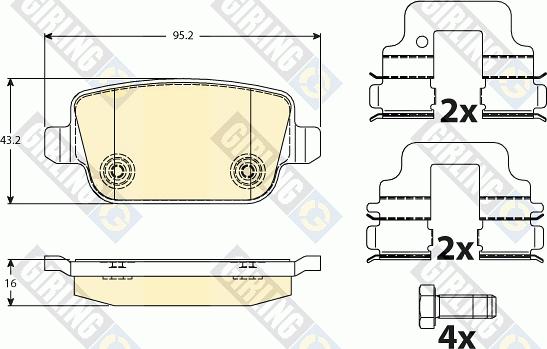 Girling 6117321 - Гальмівні колодки, дискові гальма autozip.com.ua