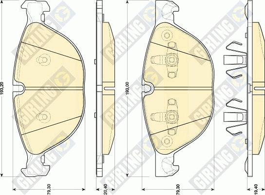 Girling 6117282 - Гальмівні колодки, дискові гальма autozip.com.ua