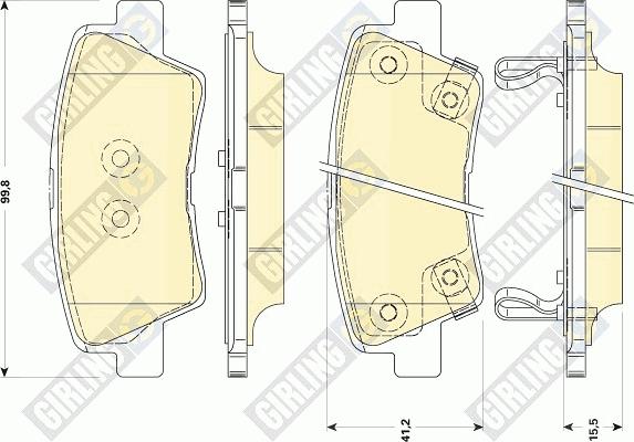 Girling 6134949 - Гальмівні колодки, дискові гальма autozip.com.ua