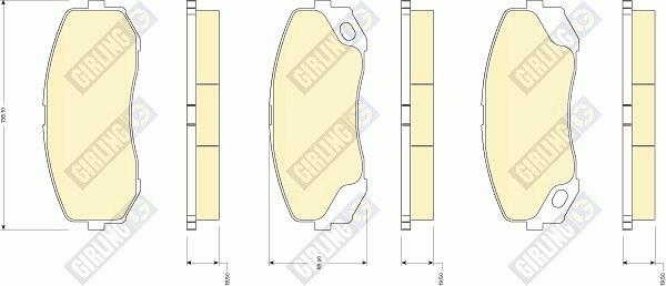 Girling 6134929 - Гальмівні колодки, дискові гальма autozip.com.ua