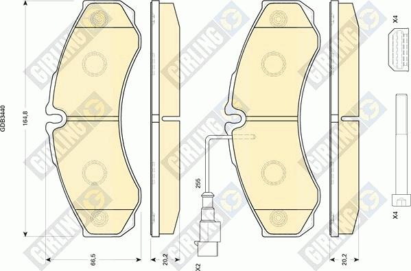 Girling 6134409 - Гальмівні колодки, дискові гальма autozip.com.ua