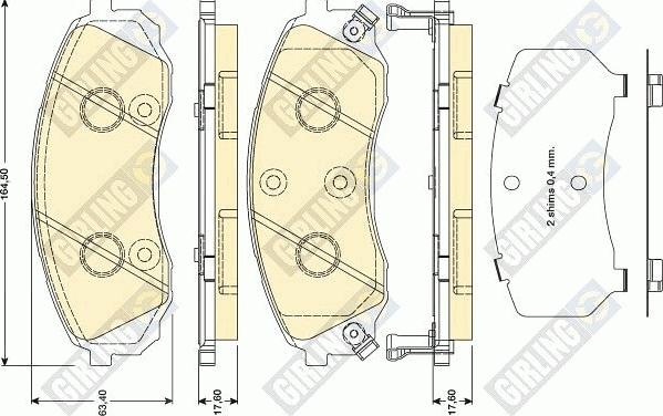 Girling 6134489 - Гальмівні колодки, дискові гальма autozip.com.ua