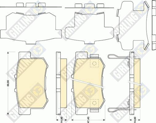 Girling 6134479 - Гальмівні колодки, дискові гальма autozip.com.ua