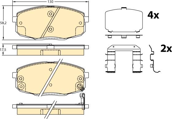 Girling 6134509 - Гальмівні колодки, дискові гальма autozip.com.ua